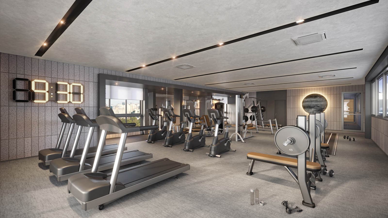 Perspectiva ilustrada do fitness