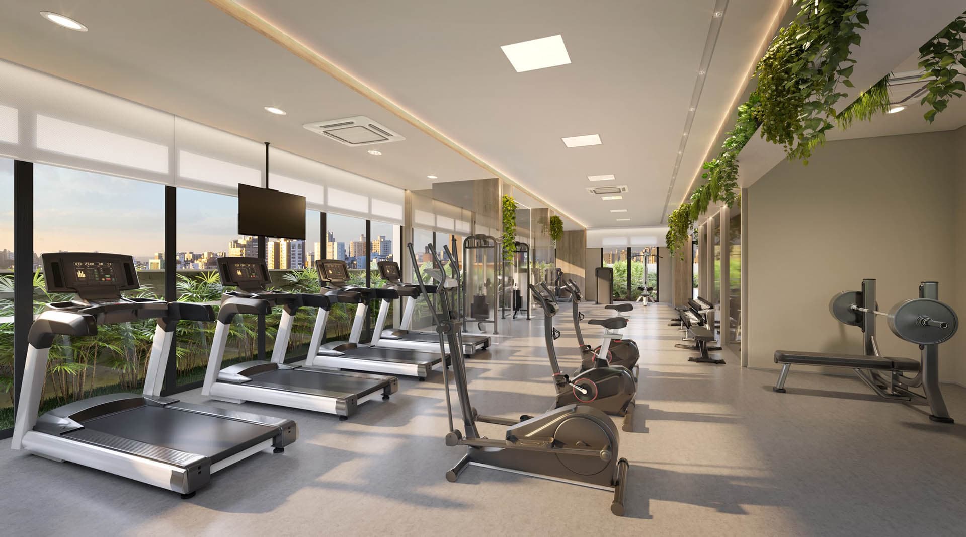 Perspectiva ilustrada do fitness.