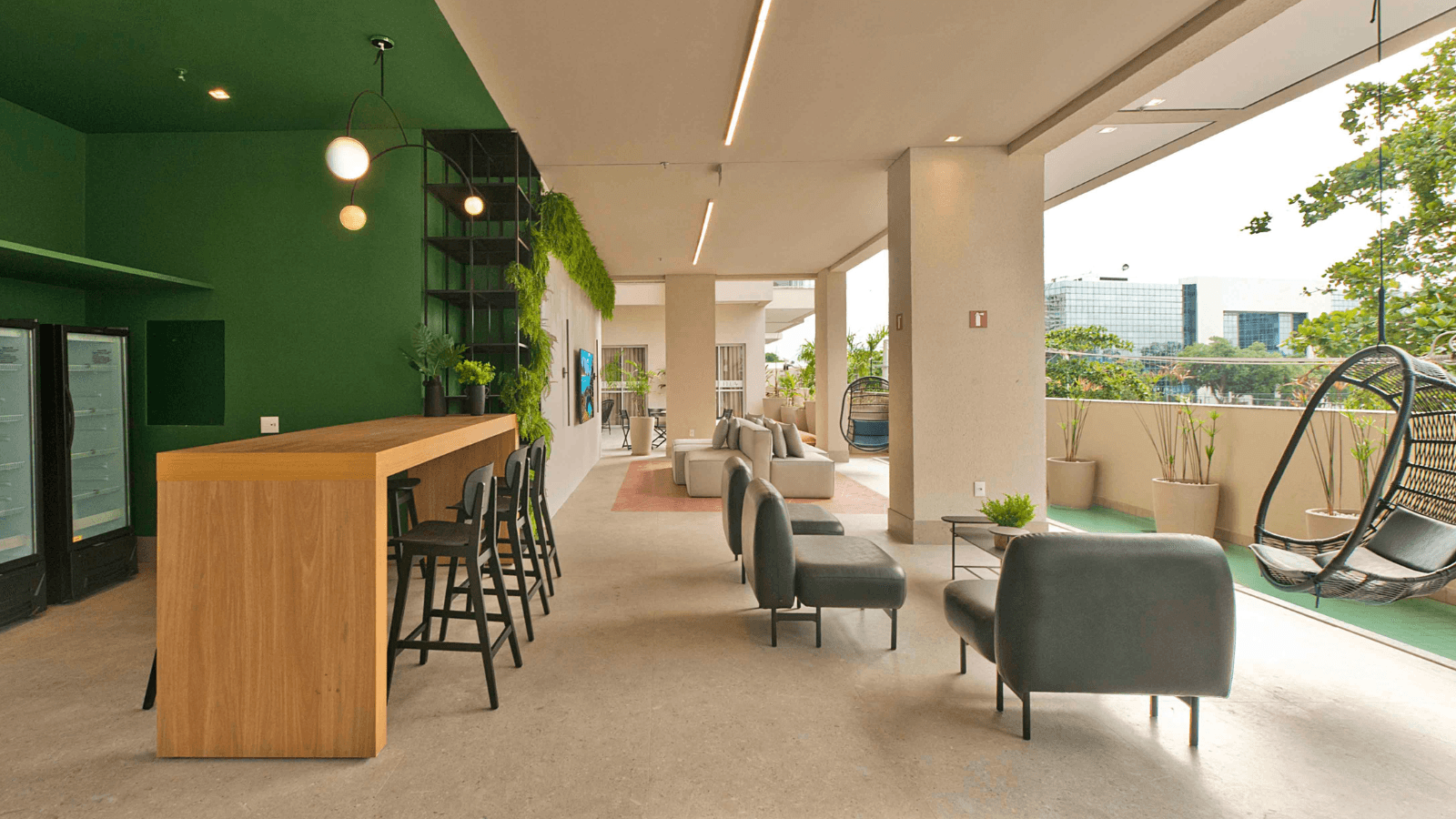 Foto real do Indoor Lounge