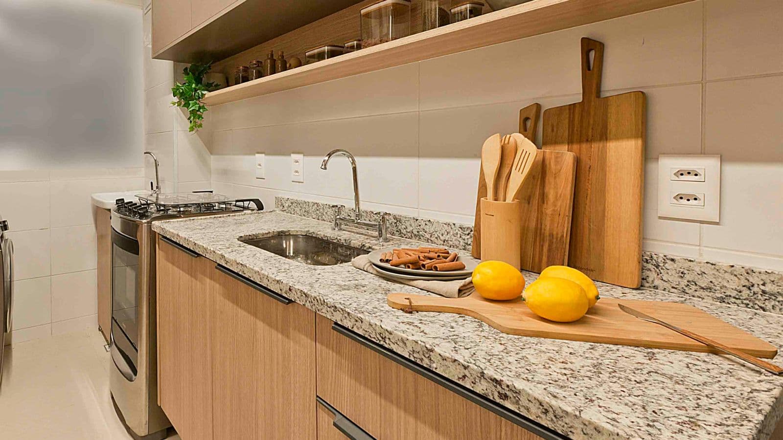 Apartamento decorado de 2 quartos do Flua