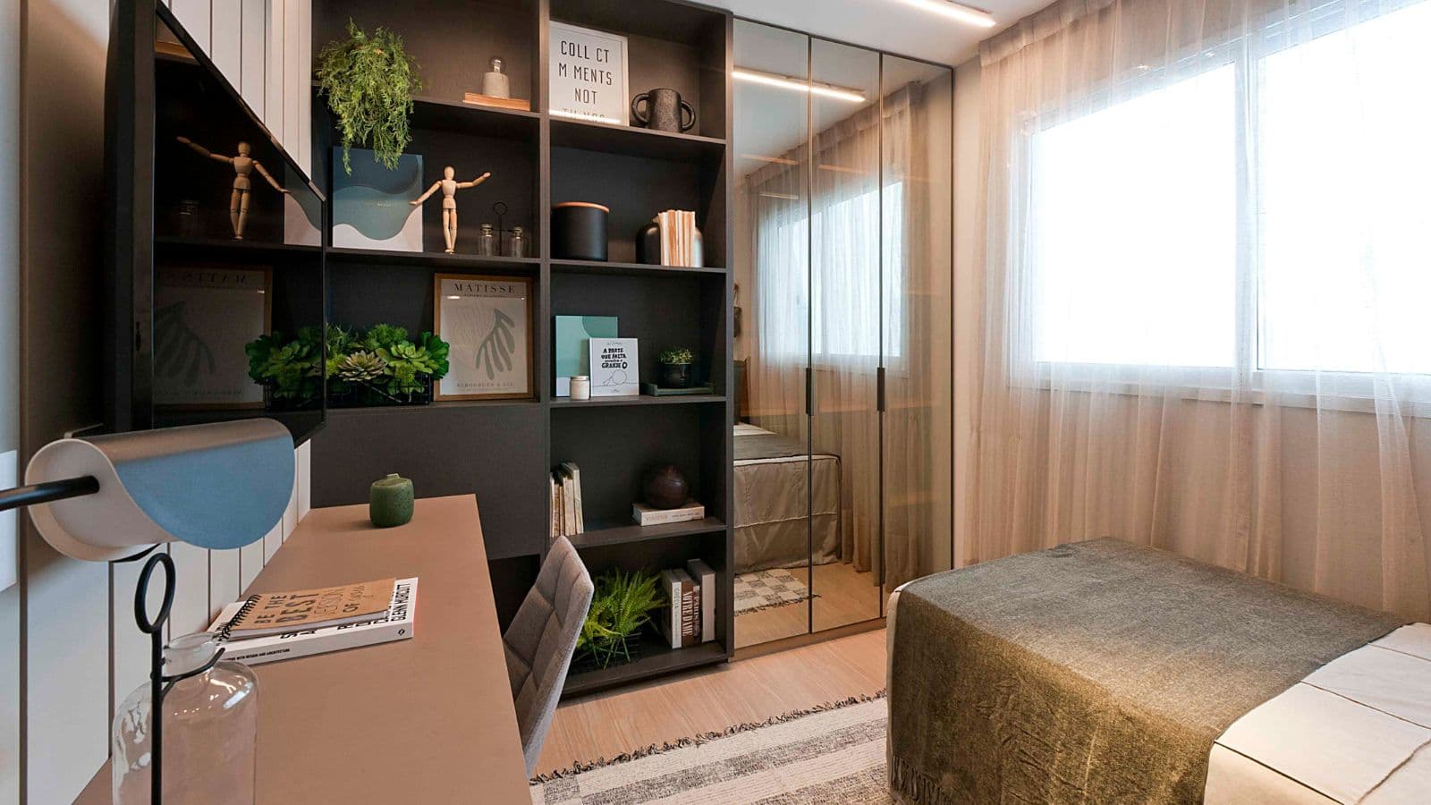 Apartamento decorado de 3 quartos do Flua