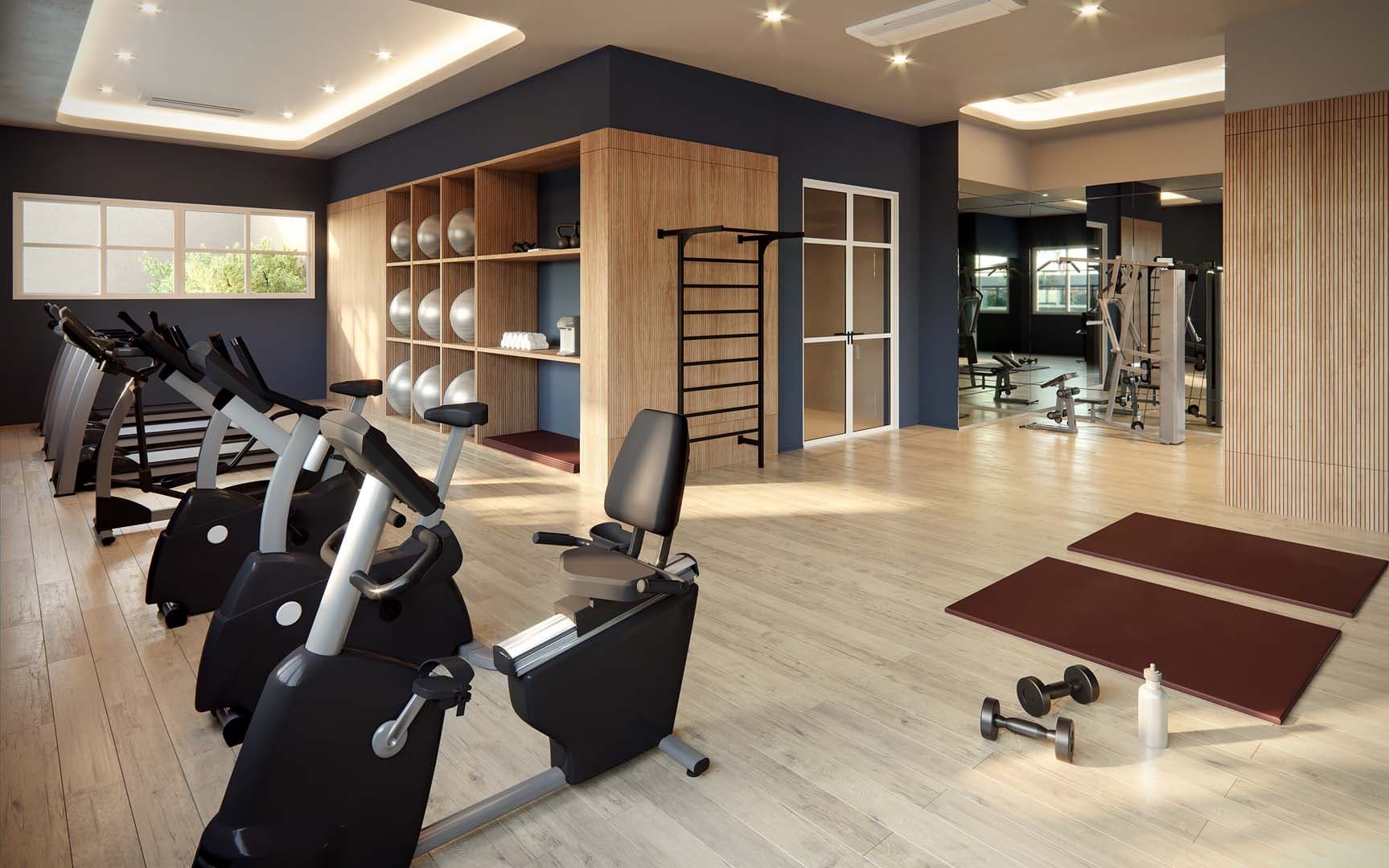 Perspectiva ilustrada do fitness.