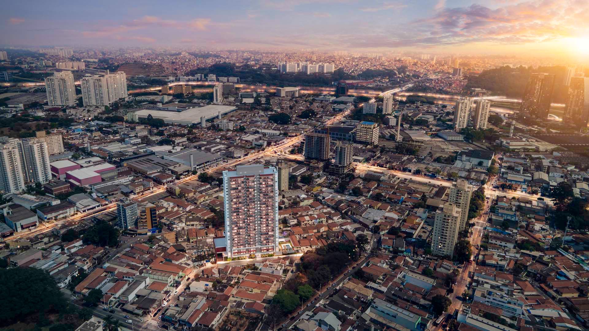 Foto aérea da região.