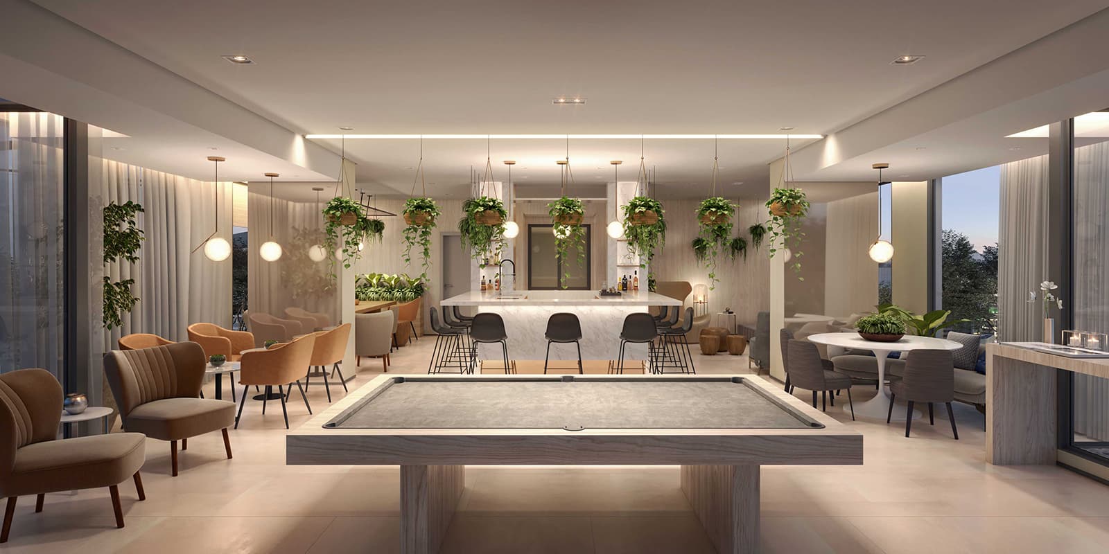 Perspectiva ilustrada do Bar Festas