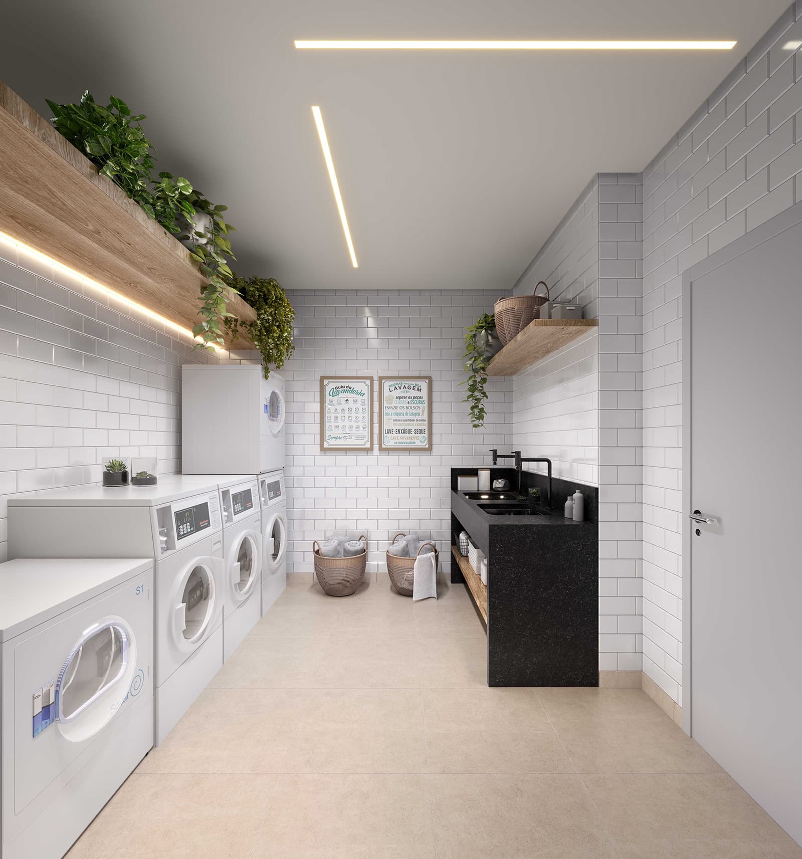 Perspectiva ilustrada da Lavanderia