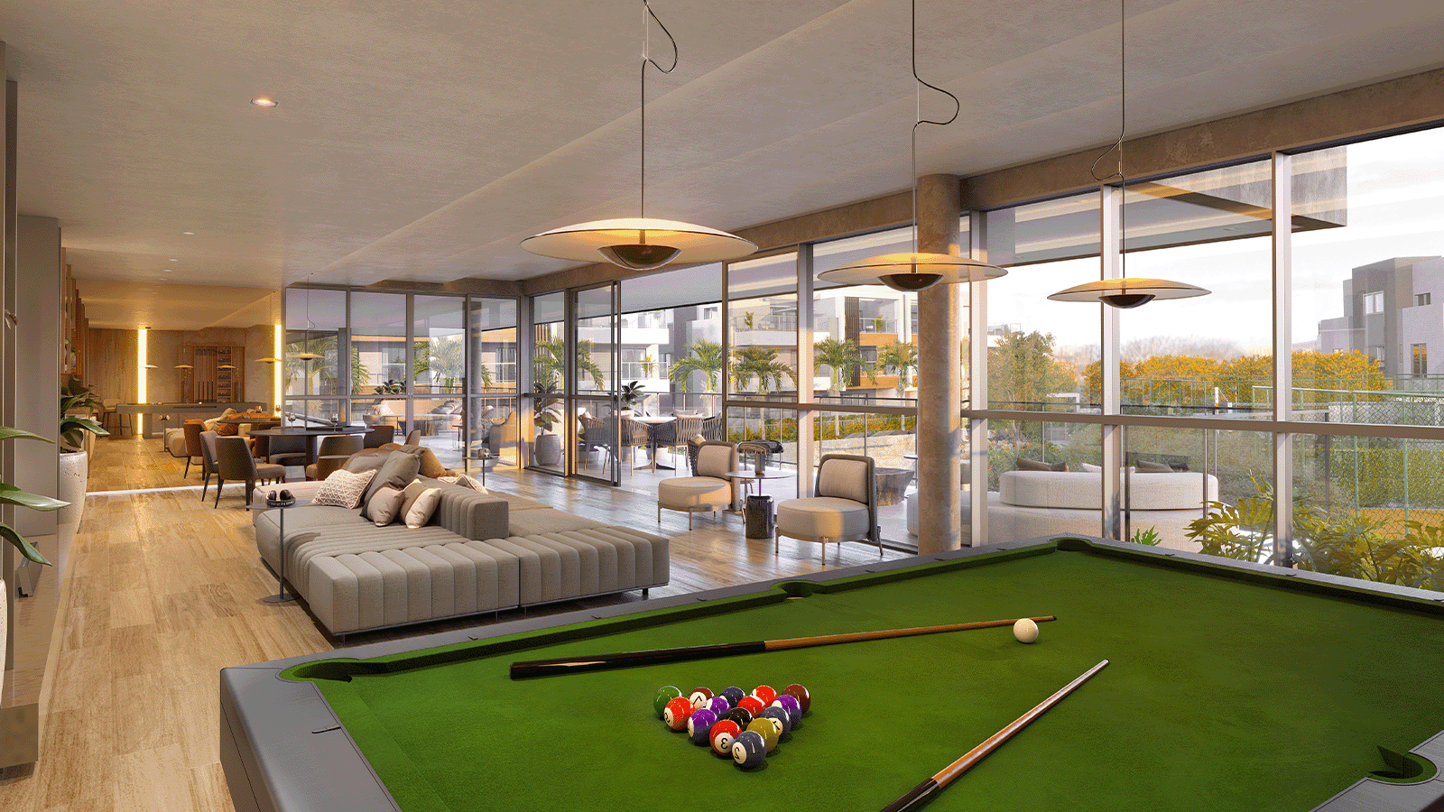 Perspectiva Ilustrada da Sala de Jogos