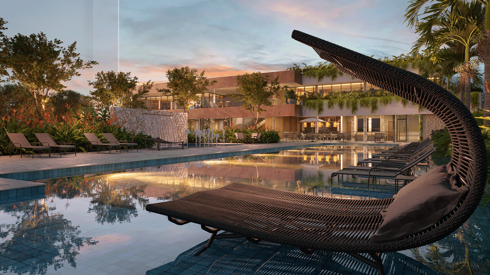 Perspectiva Ilustrada da Piscina Adulto