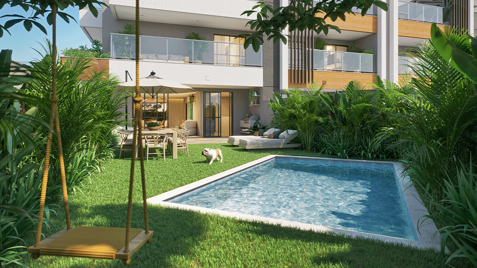 Perspectiva Ilustrada do Garden Lavanda - Casa 02