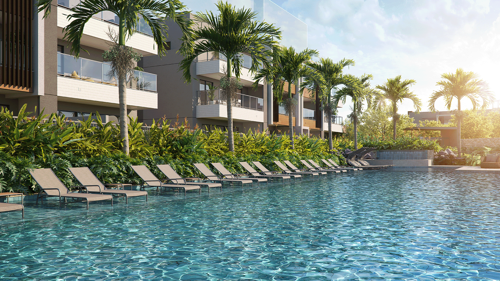 Perspectiva Ilustrada da Piscina Adulto