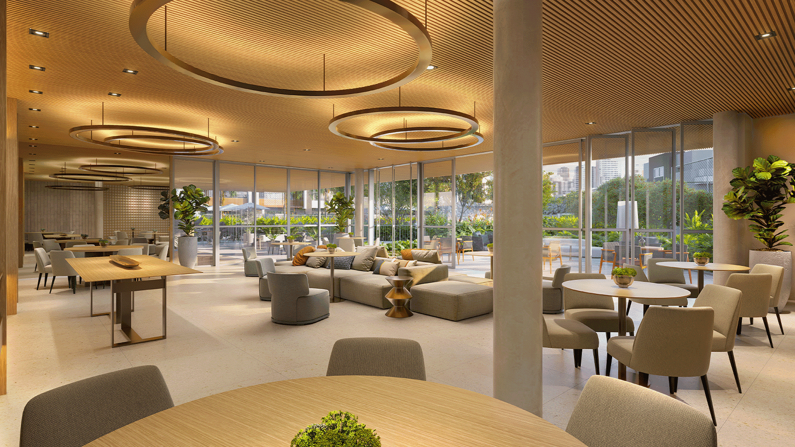 Perspectiva Ilustrada do Salão de Festas