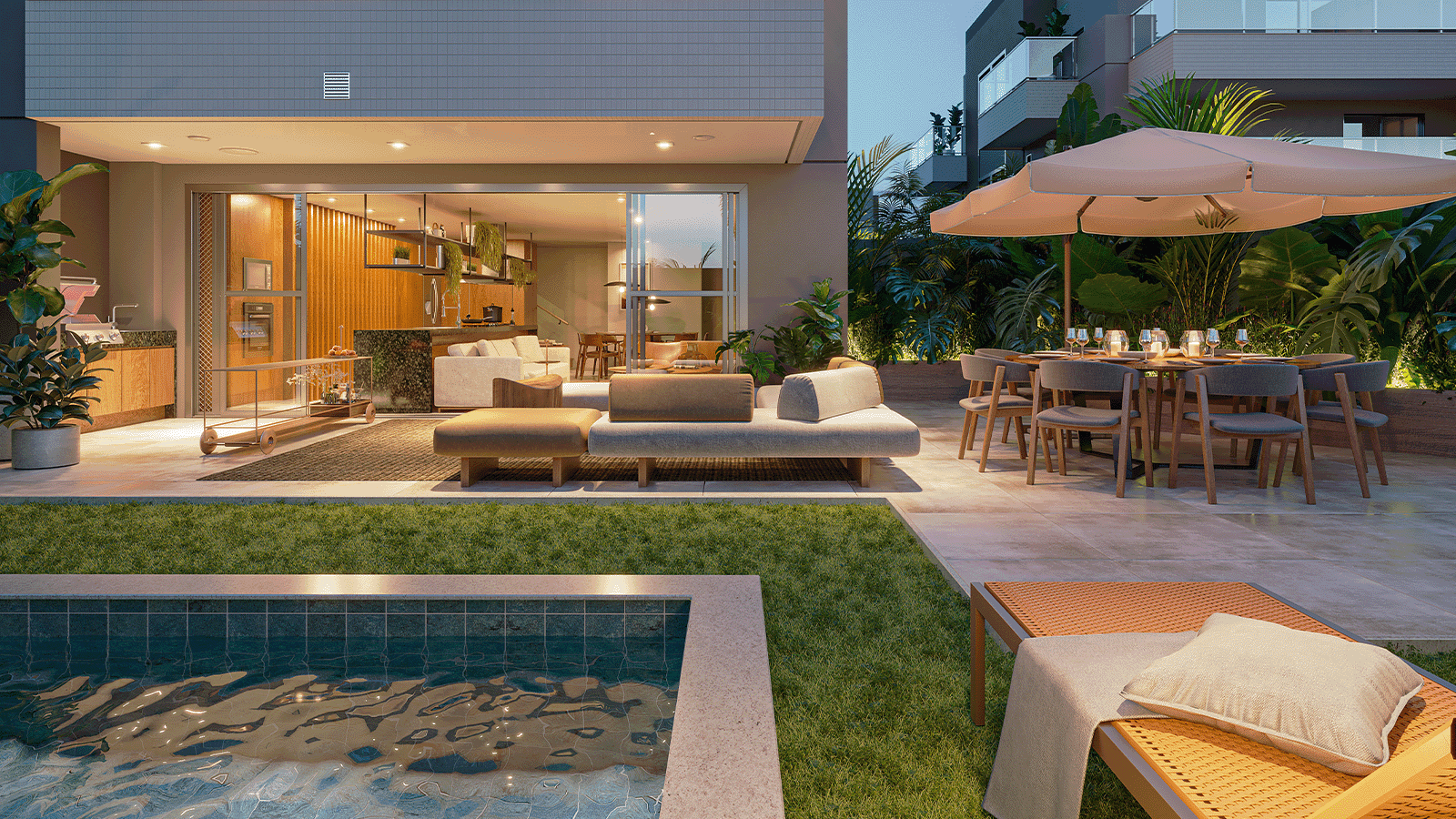 Perspectiva Ilustrada do Garden Azaleia - Casa 10