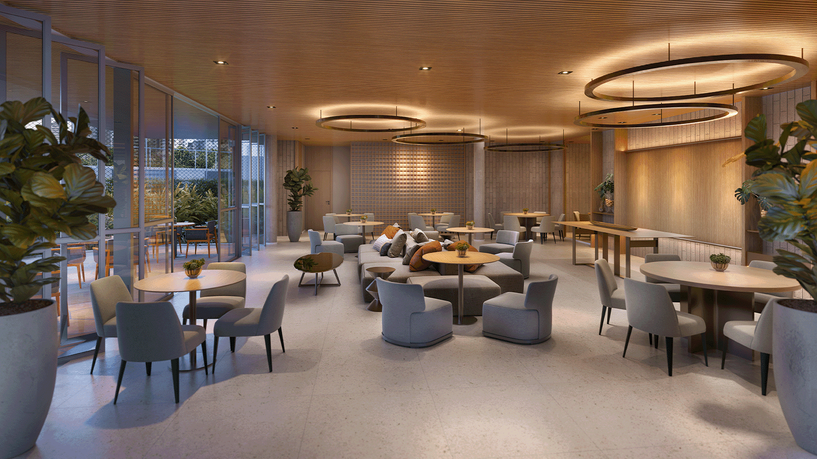 Perspectiva Ilustrada do Salão de Festas