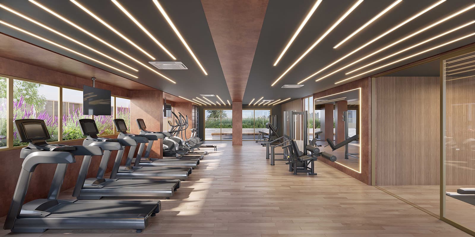 Perspectiva ilustrada do fitness