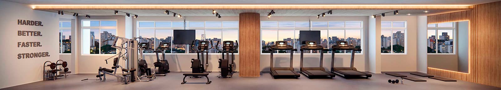 Perspectiva ilustrada do fitness