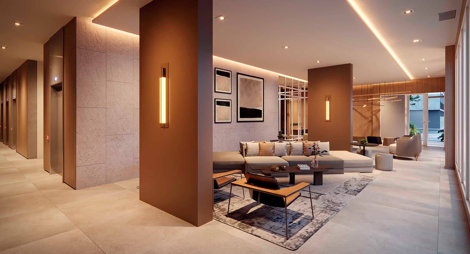 Perspectiva ilustrada do coliving