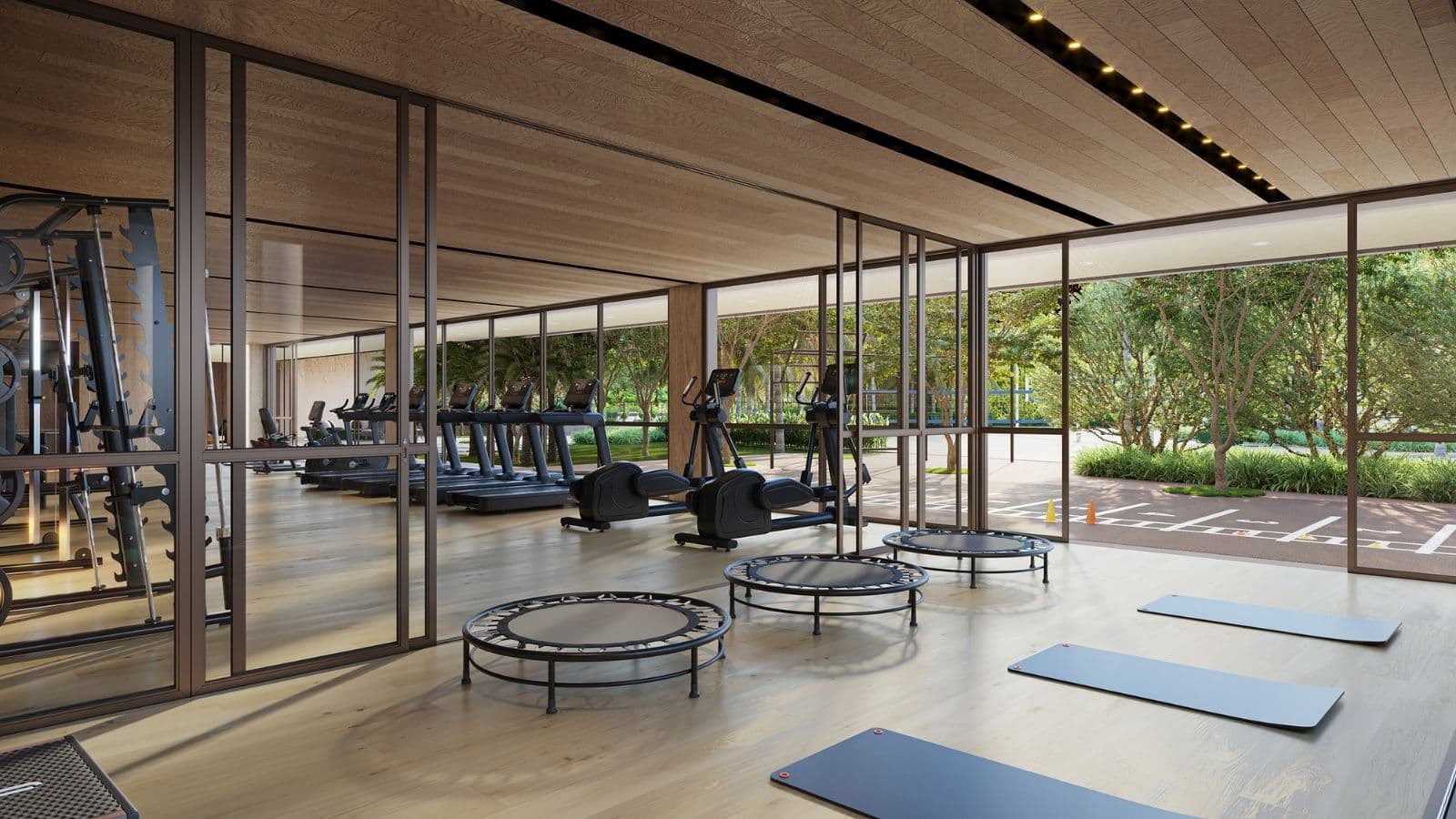 Perspectiva Ilustrada do espaço multiuso do Gaea Home Resort