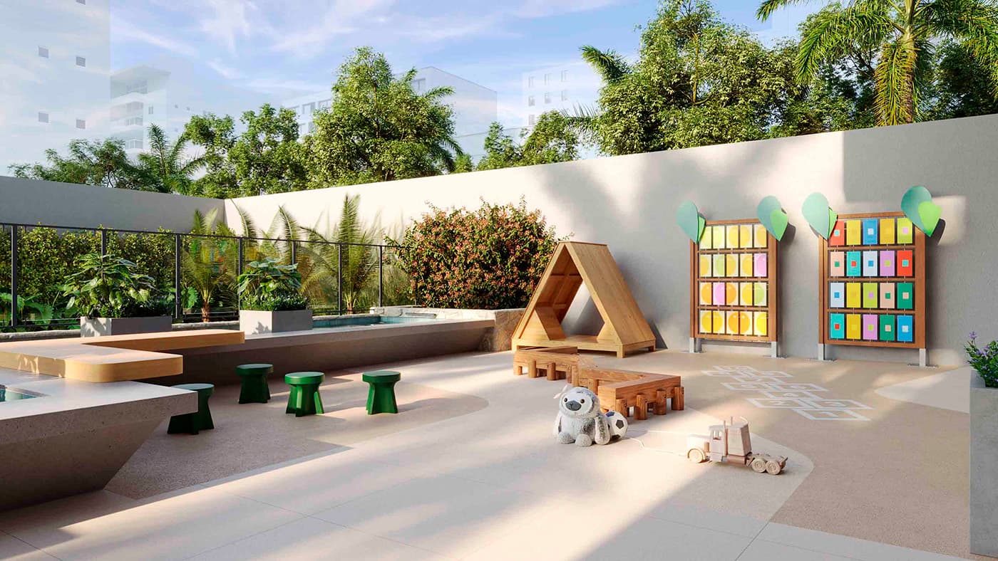 Perspectiva ilustrada do Playground