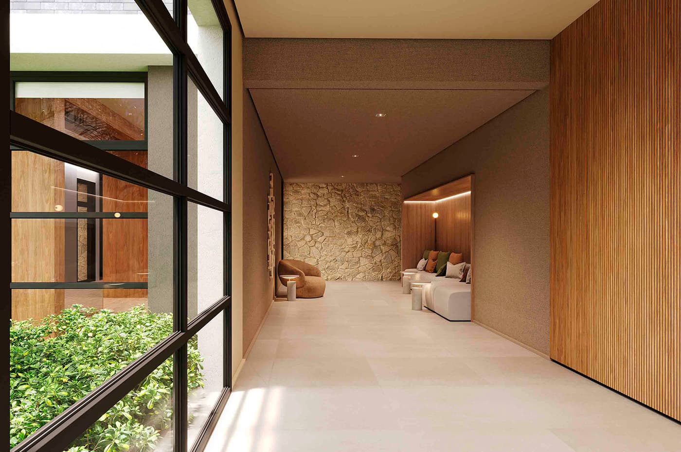 Perspectiva ilustrada do Lobby