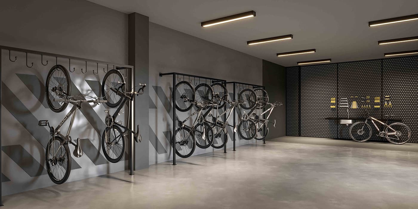 Perspectiva Ilustrada do Bicicletário